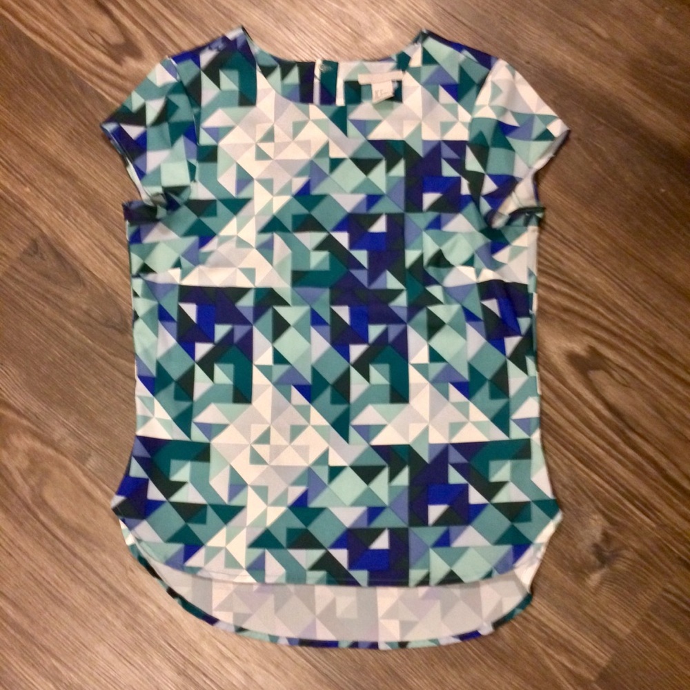 H&M Geometric Print Top size 4